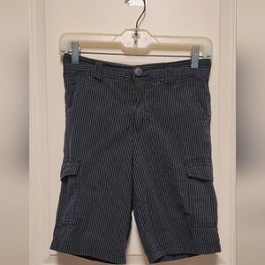 Fission Boys Pinstripe Cargo Shorts - Navy Sz M/12